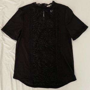 Dear Grace Black Lace Blouse